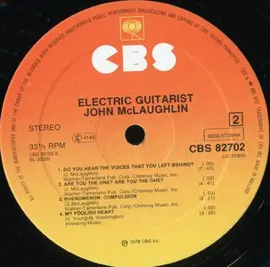 John McLaughlin ‎– Electric Guitarist {Original Holland} Vinyl Rip 24/96