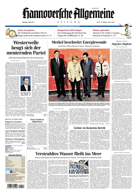 Hannoversche Allgemeine Zeitung - 04.04.2011