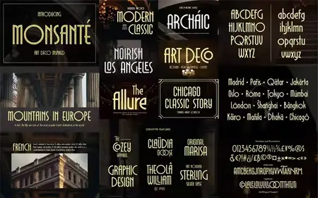 Monsante - Modern Art Deco Font
