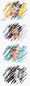 AS - Geometrical Stroke Mask Portrait Photo Effect Mockup 536182823