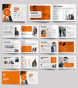 Case Study Booklet Template Design Layout Landscape 781493167