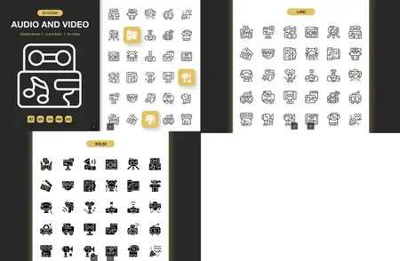 EE - Audio and Video Icons HJBY44U