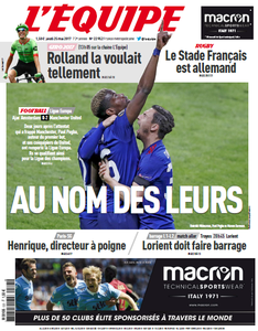 L'Equipe du Jeudi 25 Mai 2017