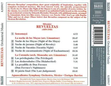 Enrique Barrios, Aguascalientes Symphony Orchestra, Mexico - Silvestre Revueltas: Orchestral Music (2002)