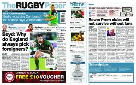 The Rugby Paper – August 09, 2020