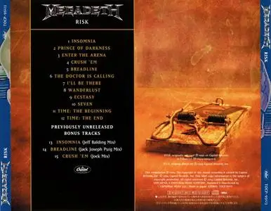 Megadeth - Risk (1999) {Toshiba Japan}