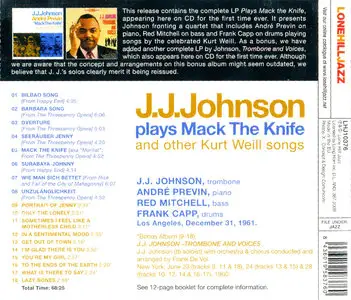 J.J. Johnson - J.J. Johnson Plays Mack The Knife & Other Kurt Weill Songs (1961) {Lone Hill Jazz 2009}
