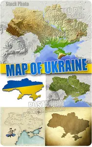 Map of Ukraine - UHQ Stock Photo