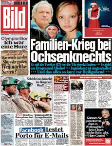Bild Zeitung vom 22 Dezember 2012