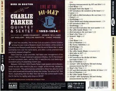 Charlie Parker Quintet & Sextet - Bird In Boston: Live At The Hi-Hat 1953-1954 (2016) {2CD Fresh Sound Records}