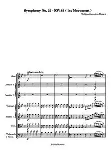 MozartWA - Symphony No. 25 - KV183 (1st Movement)
