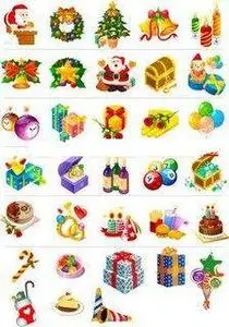 XMas & Holiday Vectors Clipart for Illustrator Pack2