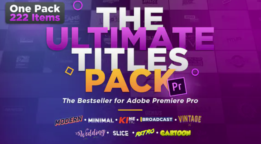 The Ultimate Titles Pack Premiere Pro Envato Elements Avaxhome