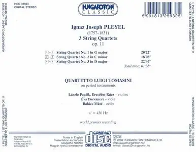 Quartetto Luigi Tomasini - Ignaz Joseph Pleyel: String Quartets, Op. 11 Nos. 1-3 (2008)