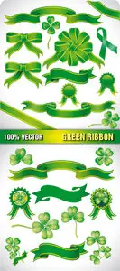 Stock Vector - Green Ribbon