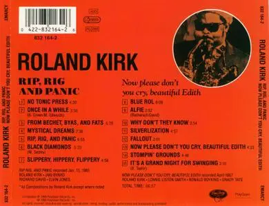 Roland Kirk - Rip, Rig and Panic & Now Please Don't You Cry, Beautiful Edith (1990) {EmArcy ‎832164-2 rec 1965-1967}