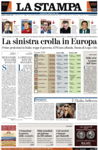 La Stampa 8 Giugno 2009 (Edizione di Cuneo ed Internazionale)