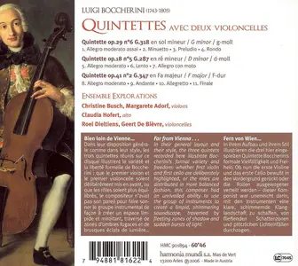 Roel Dieltiens, Ensemble Explorations - Luigi Boccherini: Quintettes avec deux violoncelle G.287, 318 & 347 (2006)