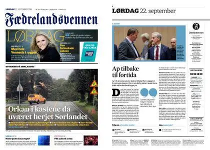 Fædrelandsvennen – 22. september 2018