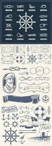 Nautical Design Elements Vector