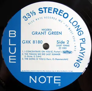 Grant Green - Nigeria (Japan Blue Note GXK 8180) LP rip in 24 Bit/ 96 Khz + Redbook 