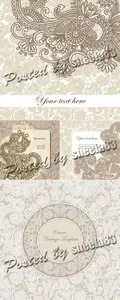 Ornate Vintage Backgrounds Vector