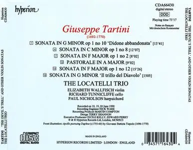 Elizabeth Wallfisch, The Locatelli Trio - Giuseppe Tartini: The Devil's Trill & other violin sonatas (1991)