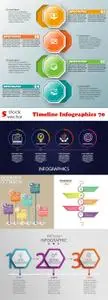 Vectors - Timeline Infographics 70