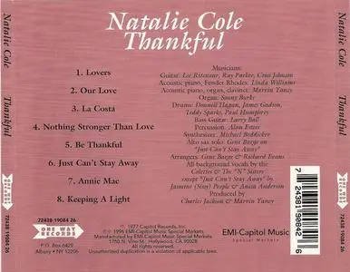 Natalie Cole - Thankful (1977) [1996, Reissue]