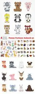 Vectors - Funny Cartoon Animals 51