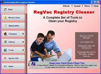 RegVac Registry Cleaner v5.00.04