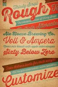 Thirsty Rough Font Family