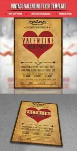 GraphicRiver Vintage Valentine Flyer Template