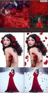 CreativeMarket - Falling Rose Petals Photo Overlays