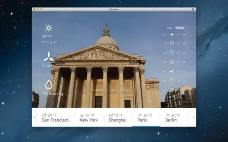 Weather Live v1.1 Mac OS X