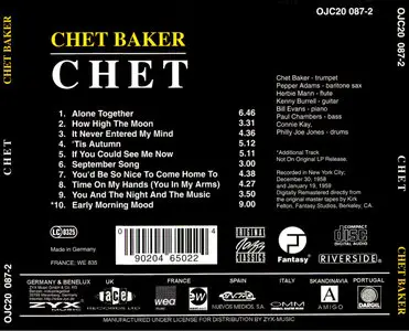 Chet Baker – Chet (1958 & 1959) (20-Bit SBM Remastered) [Proper/Repost]