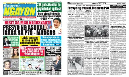 Pilipino Star Ngayon – Agosto 18, 2022