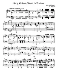 Song Without Words, Op. 30, No. 6 - Felix Mendelssohn (Piano Solo)