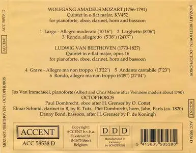 Jos van Immerseel, Octophoros – Mozart, Beethoven: Quintets (1985)