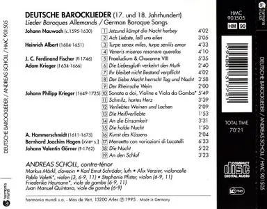 Andreas Scholl, Markus Märkl, Karl-Ernst Schröder, Alix Verzier - Deutsche Barocklieder (1995)