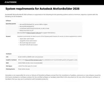 Autodesk MotionBuilder 2026.1