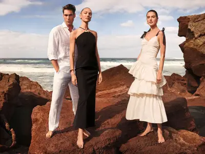 Alessandra Ambrosio, Candice Swanepoel and Jon Kortajarena by Txema Yeste for El Corte Ingles Spring 2025 Campaign