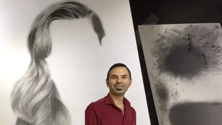 Hyperrealistic Hair Drawing: Pencil, Brush& Eraser Technique