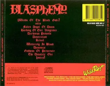 Blasphemy - Fallen Angel Of Doom (1990) {Wild Rags}