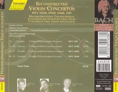 Isabelle Faust - J.S. Bach: Reconstructed Violin Concertos (2000) (Repost)