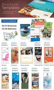 Stocklayouts - shablons for InDesign  Vol 01 Brochures & Vol 02 Stationery