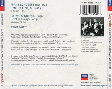 Wiener Oktett - Schubert: Octet in F / Spohr: Octet in E (1958, reissue 2000)