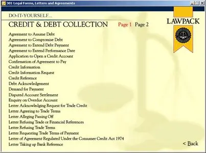 301 Legal Forms, Letters & Agreements Software v.6.1 (Repost)