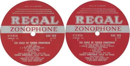 Tucker Zimmerman - Ten Songs (vinyl rip) (1969) {Regal Zonophone}