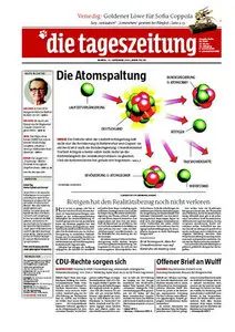 Tageszeitung TAZ vom 13 September 2010